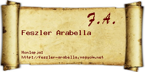Feszler Arabella névjegykártya